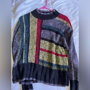 Vintage color block sweater
